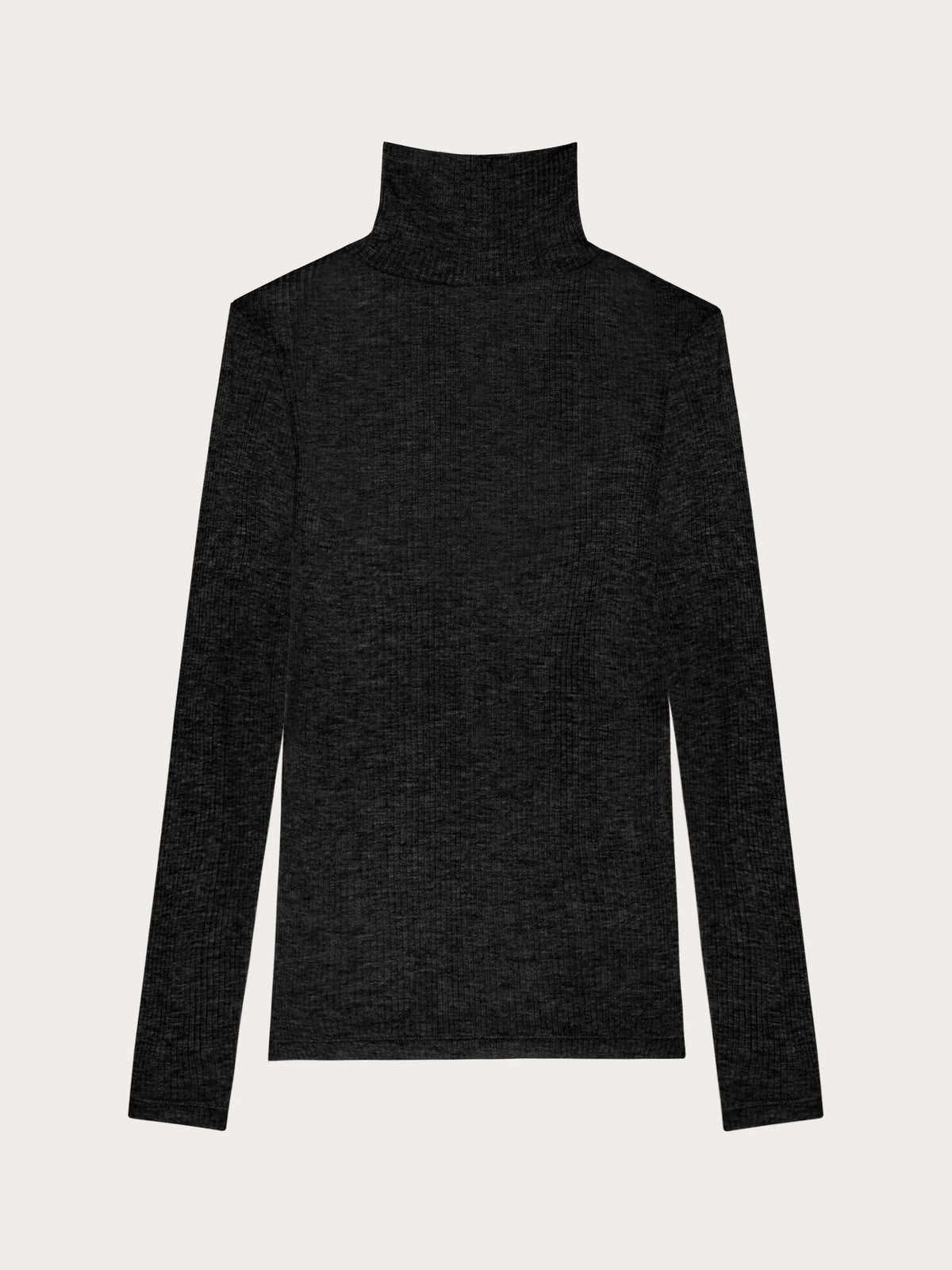 Light Cashmere Rib - Long-sleeve high neck T-shi