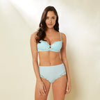 Padded balcony bra in different cup size - Primula color