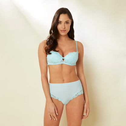 Padded balcony bra in different cup size - Primula color