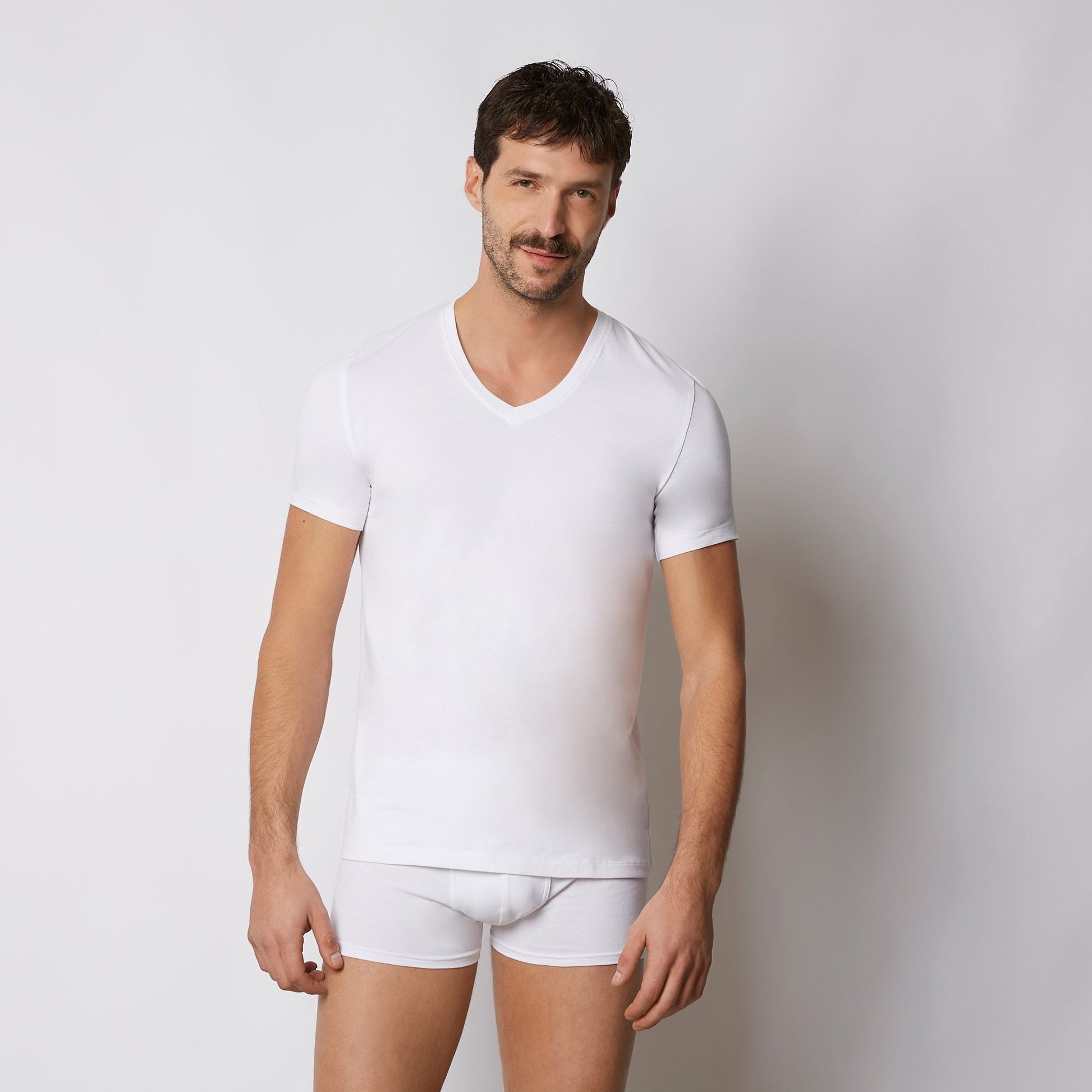 T-Shirt short sleeve V-neck - COTONE ANTIBATTERICO