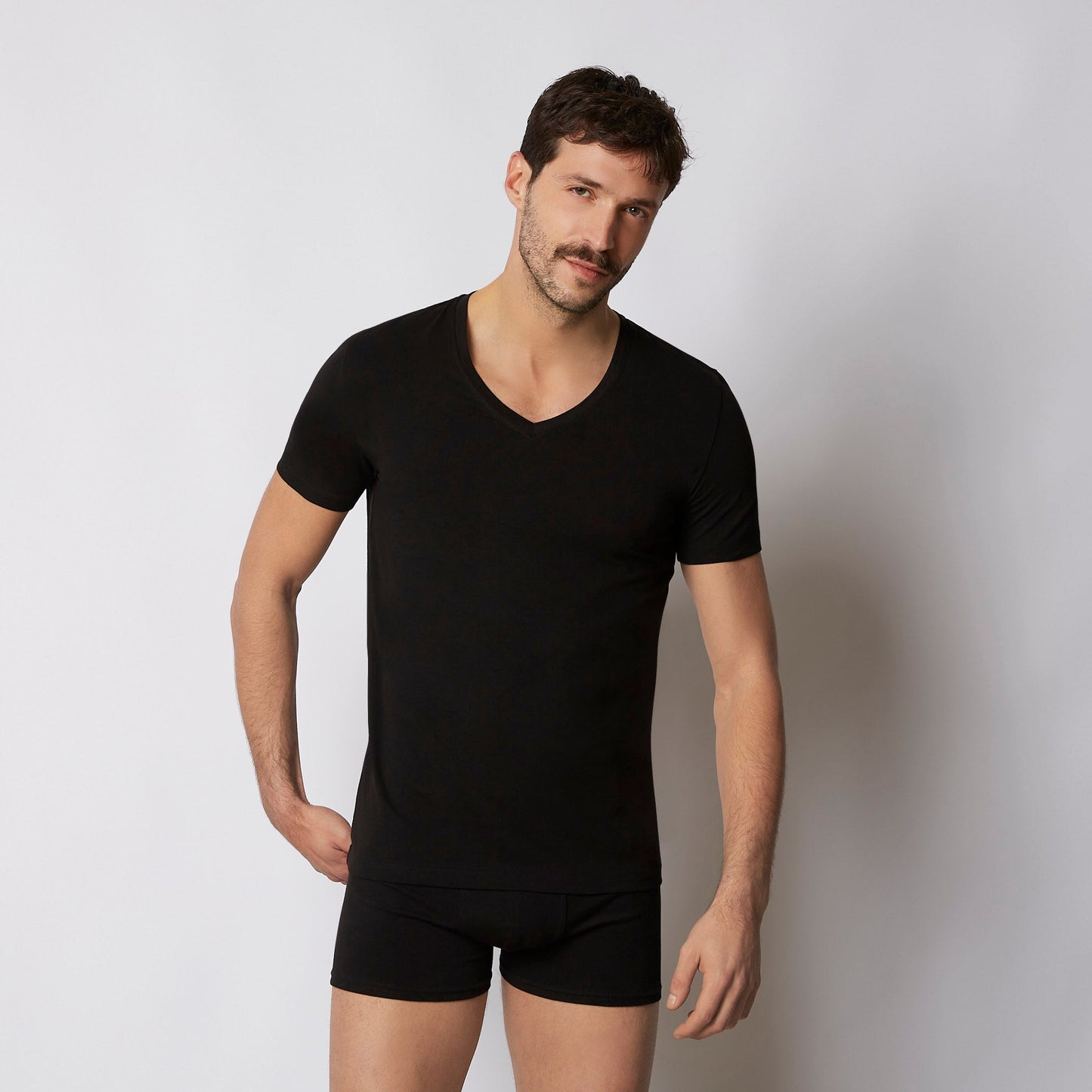 T-Shirt short sleeve V-neck - COTONE ANTIBATTERICO